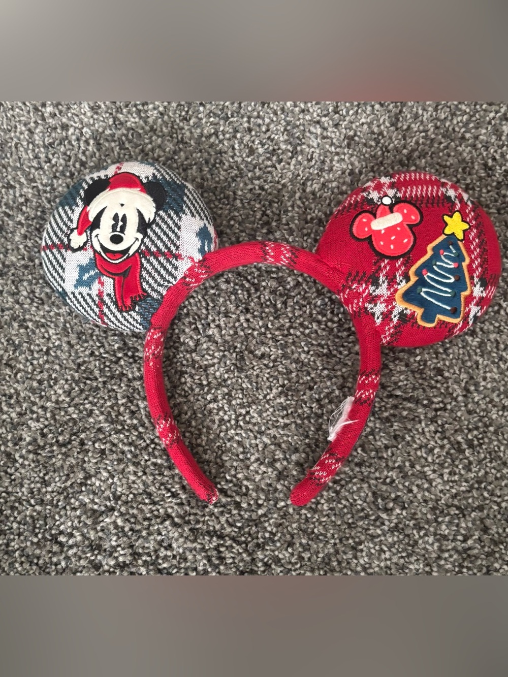 EUC Mickey Mouse Holiday Sweater Ear Headband 2021